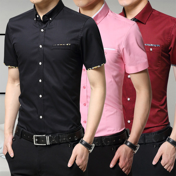 Elegantna muška košulja s kratkim rukavima i gumbima