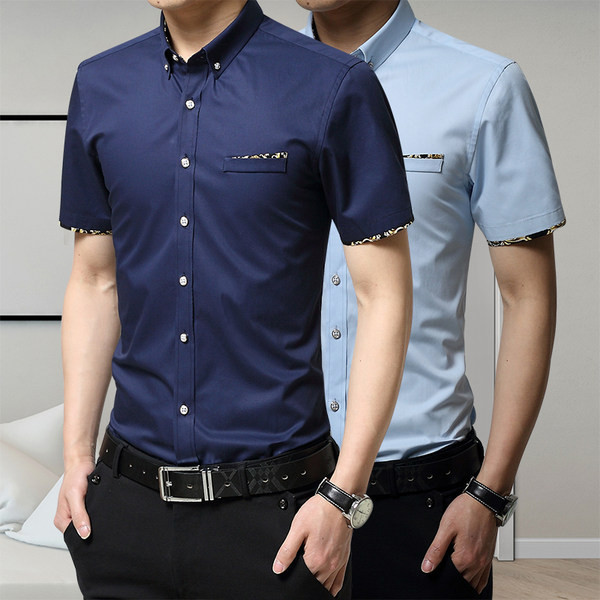 Elegantna muška košulja s kratkim rukavima i gumbima
