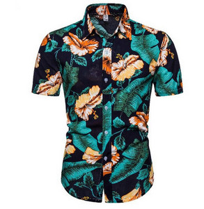 Värviline suvine mitmes värvitoonis klassikalise kraega meestesärk