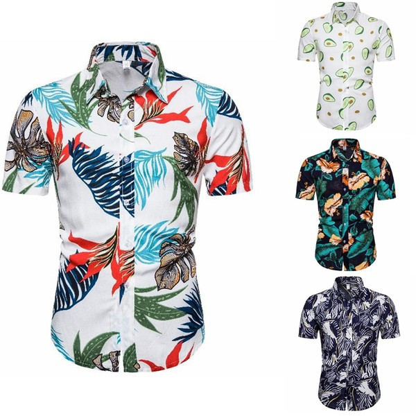 Värviline suvine mitmes värvitoonis klassikalise kraega meestesärk