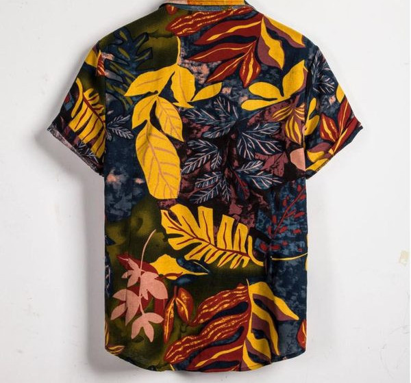 Ikdienas vīriešu krekls ar apkakli un īsām piedurknēm - piemērots vasarai