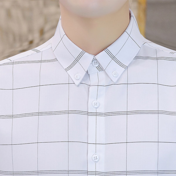 Muška košulja u dvije boje i dugmićima sa kratkim rukavima