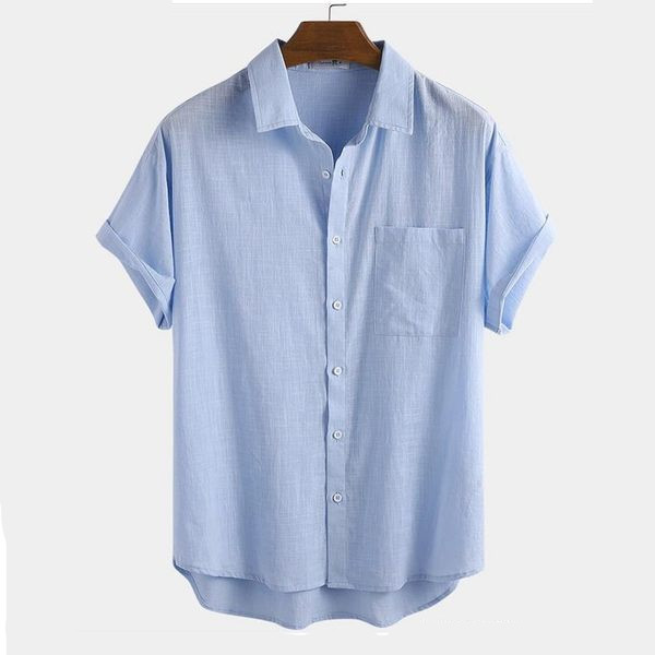 Moodne klassikalise krae ja taskuga meeste särk - sobib suveks