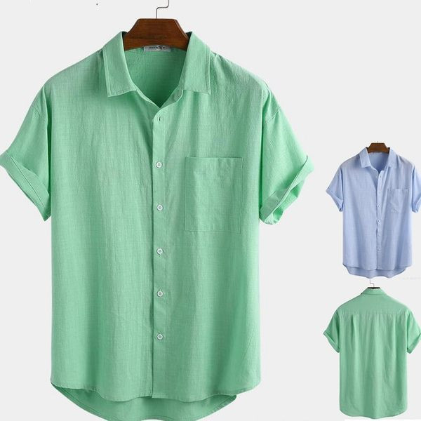 Moodne klassikalise krae ja taskuga meeste särk - sobib suveks