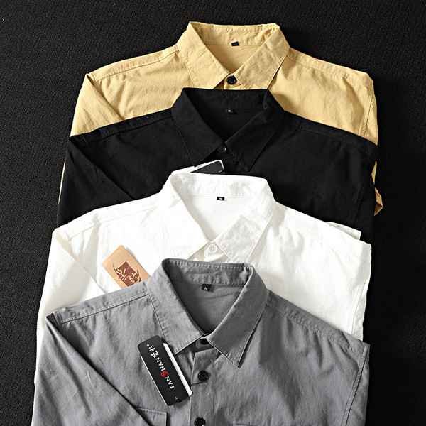 Ανδρικό πουκάμισο με τσέπη και κλασικό γιακά