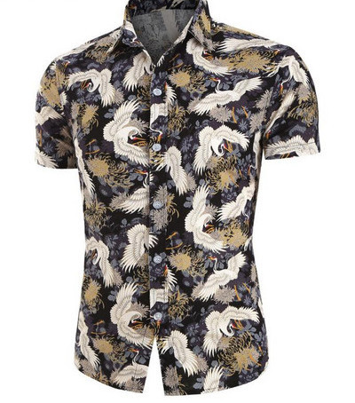 Uue mudeli klassikalise krae ja lühikeste varrukatega meeste särk