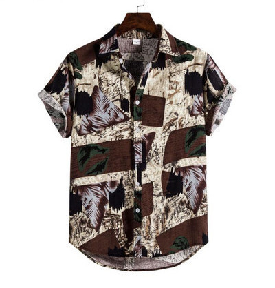 Randa sobilik vabaaja meeste lühikeste varrukatega särk