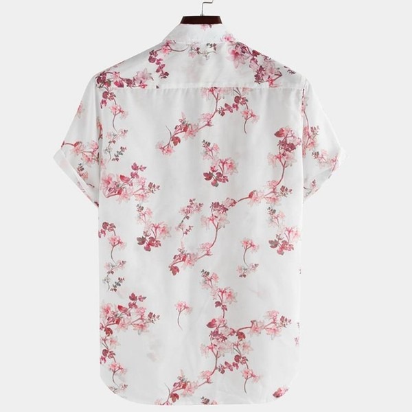 Uue mudeli lühikeste varrukatega lillelise mustriga meeste särk