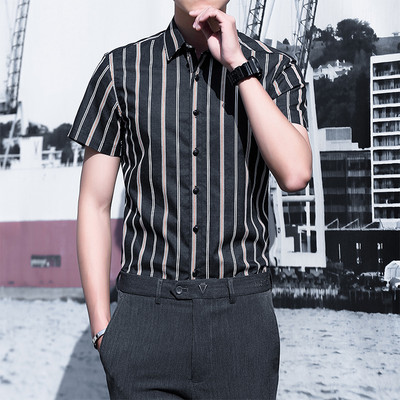 Meeste vabaaja särk nööpide ja lühikeste varrukatega – mitut värvi