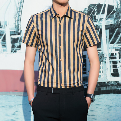 Meeste vabaaja särk nööpide ja lühikeste varrukatega – mitut värvi