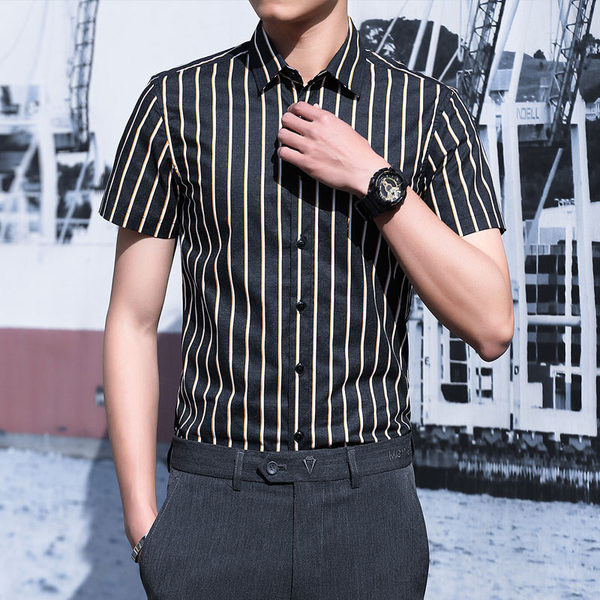 Meeste vabaaja särk nööpide ja lühikeste varrukatega – mitut värvi