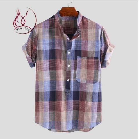 Uut mudelit mitmes värvitoonis taskuga ruuduline meestesärk