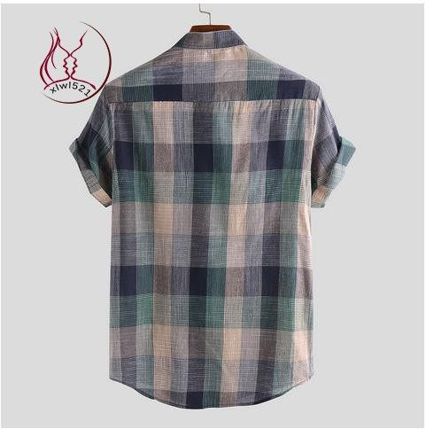 Uut mudelit mitmes värvitoonis taskuga ruuduline meestesärk