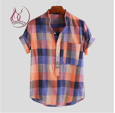 Uut mudelit mitmes värvitoonis taskuga ruuduline meestesärk