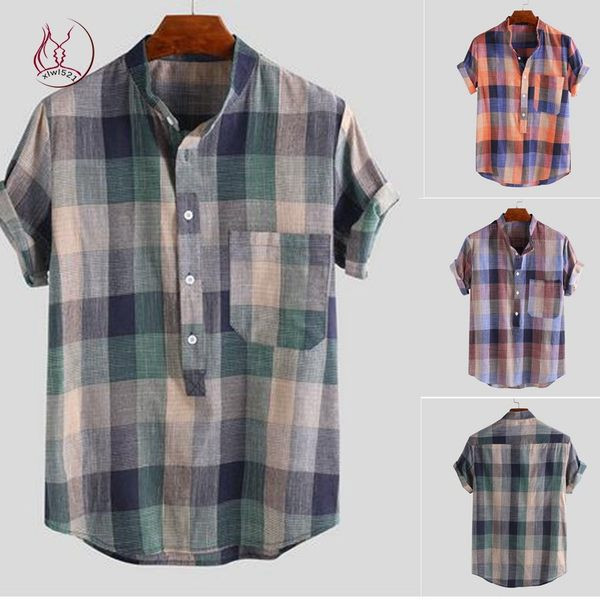 Uut mudelit mitmes värvitoonis taskuga ruuduline meestesärk