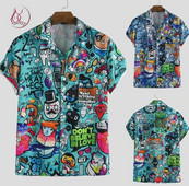 Värviline meeste lühikeste varrukatega särk - sobib suveks