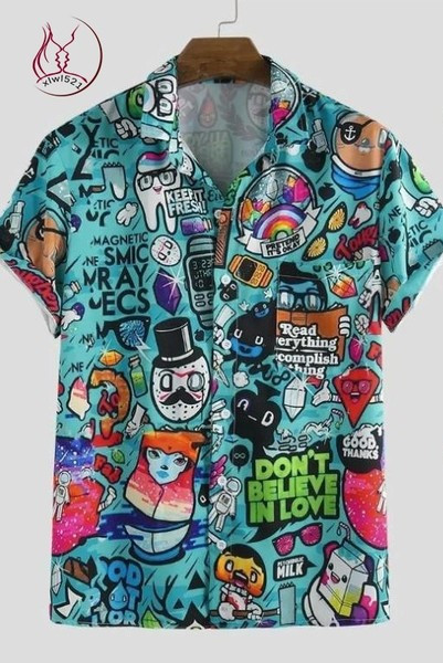 Värviline meeste lühikeste varrukatega särk - sobib suveks