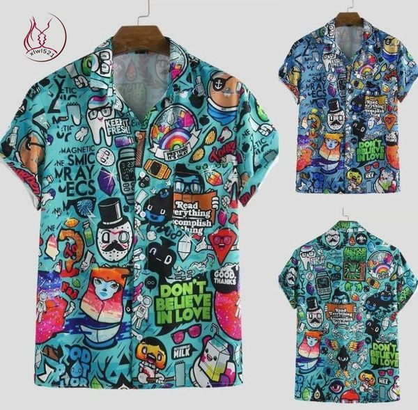 Värviline meeste lühikeste varrukatega särk - sobib suveks