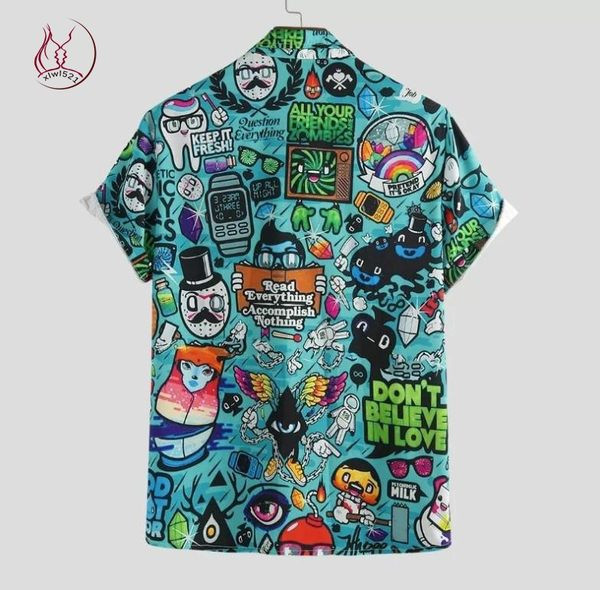 Värviline meeste lühikeste varrukatega särk - sobib suveks