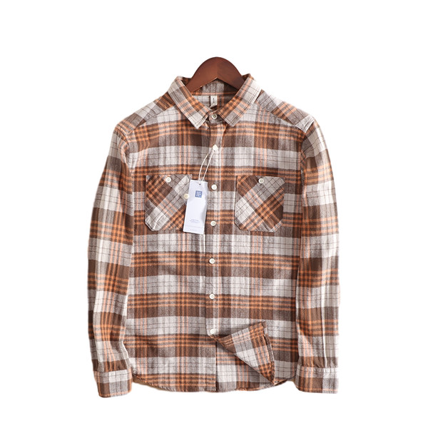 Ikdienas vīriešu rūtains krekls ar klasisku apkakli un kabatām