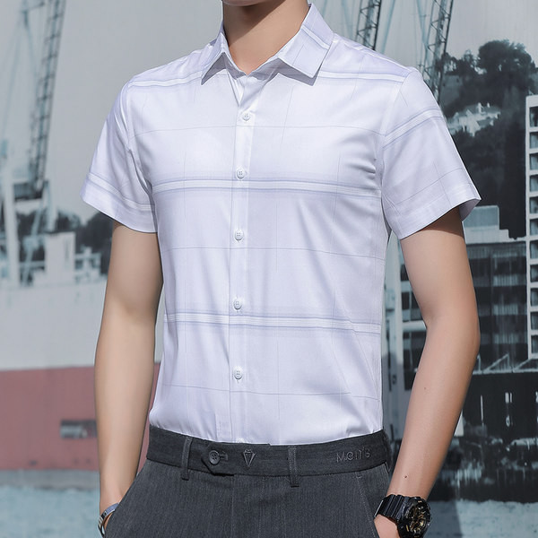 Kahes värvitoonis klassikalise krae ja nööpidega meeste särk