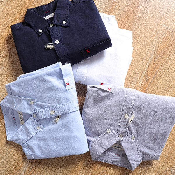 Meeste särk tikandiga krael ja pikkade varrukatega