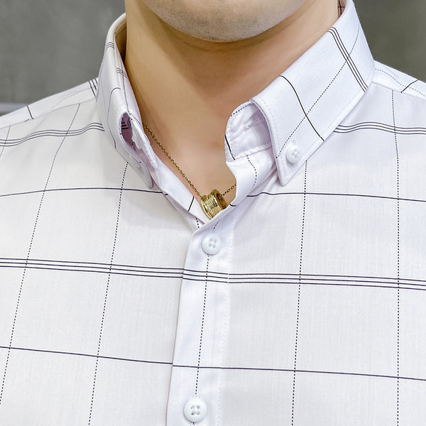 Kahes värvitoonis meeste ruuduline nööpidega särk