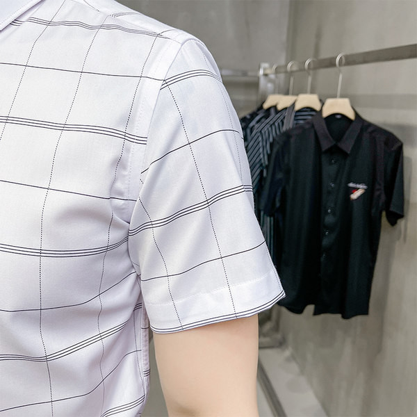 Kahes värvitoonis meeste ruuduline nööpidega särk