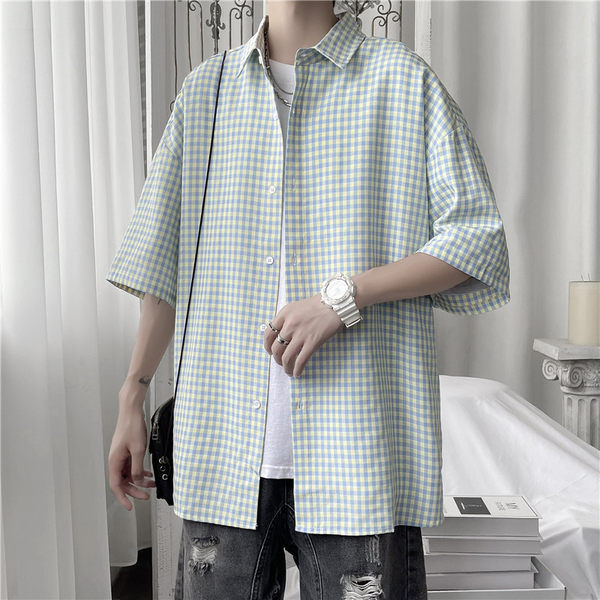 Vasaras rūtains krekls ar 3/4 piedurknēm