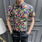 Lillemotiividega meeste vabaaja särk