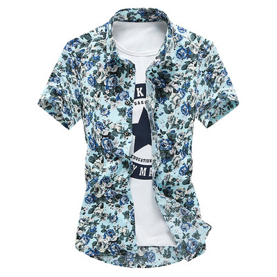 Lillemotiividega meeste vabaaja särk