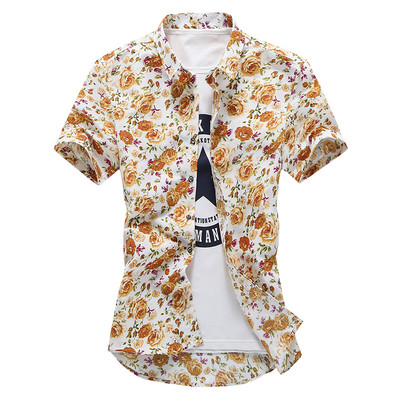 Lillemotiividega meeste vabaaja särk