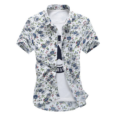 Lillemotiividega meeste vabaaja särk