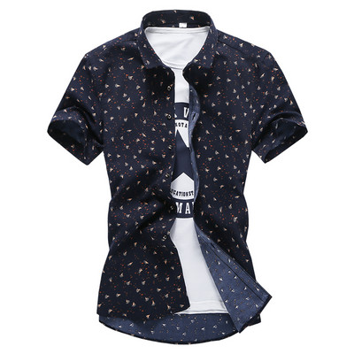 Lillemotiividega meeste vabaaja särk