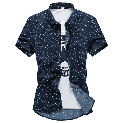 Lillemotiividega meeste vabaaja särk