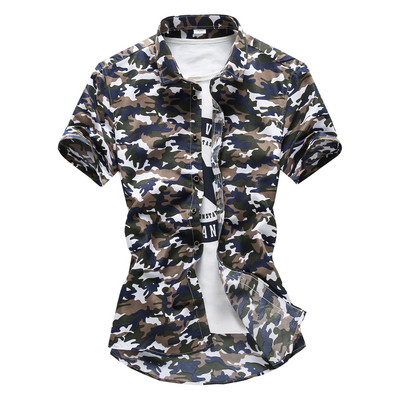 Lillemotiividega meeste vabaaja särk