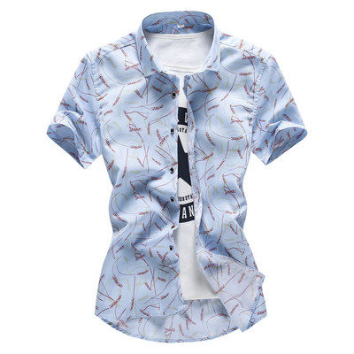 Lillemotiividega meeste vabaaja särk