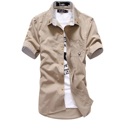 Muška košulja kratkih rukava i klasičnog ovratnika - gumbi