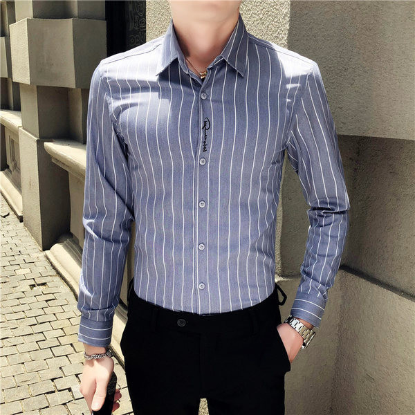 Prugasta muška košulja sa klasičnom kragnom u više boja