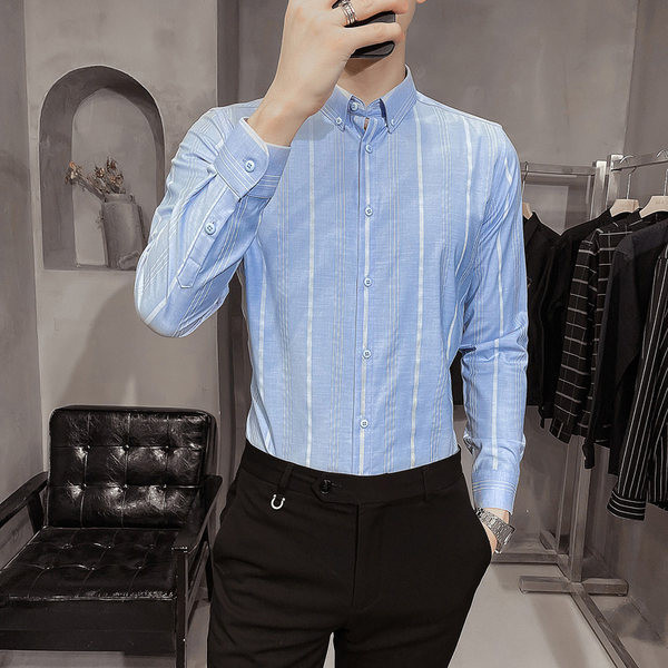 Klassikalise kraega neljas värvitoonis meeste vabaajasärk