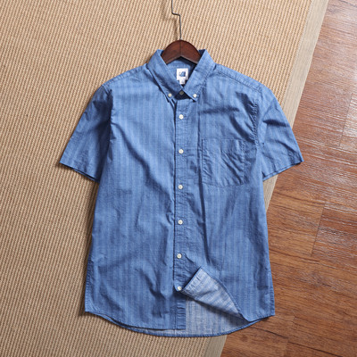 Ανδρικό casual πουκάμισο με κοντά μανίκια και κλασικό γιακά