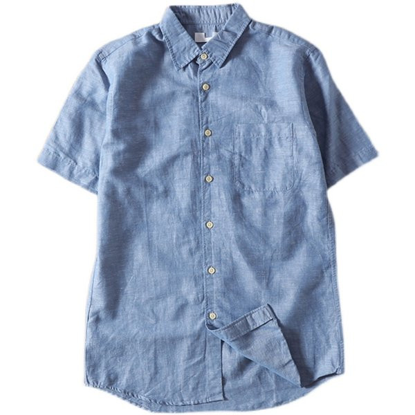 Vienkrāsains vīriešu krekls ar klasisku apkakli - izmērs līdz 4XL