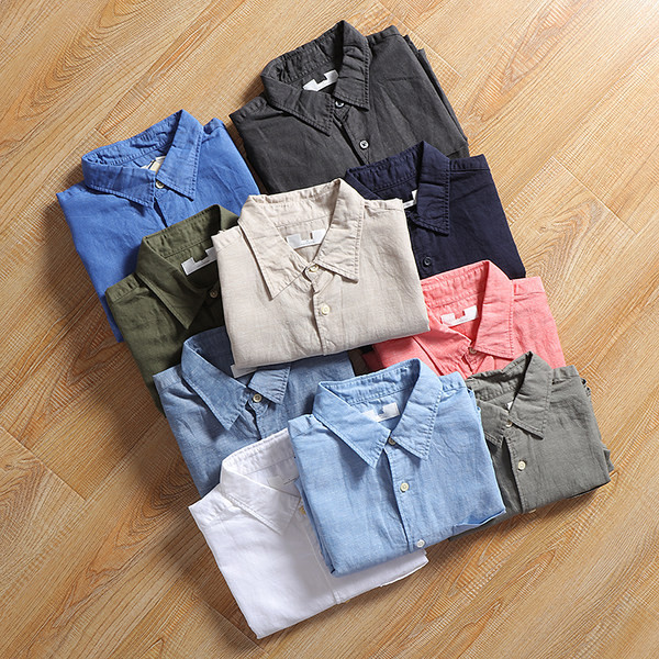 Vienkrāsains vīriešu krekls ar klasisku apkakli - izmērs līdz 4XL