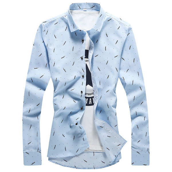 Pikkade varrukatega ja aplikatsiooniga meeste särk