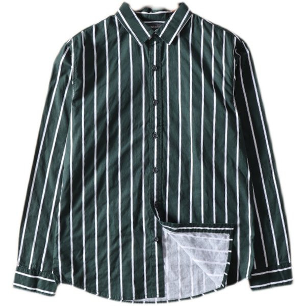 Muška prugasta košulja s klasičnim ovratnikom i gumbima