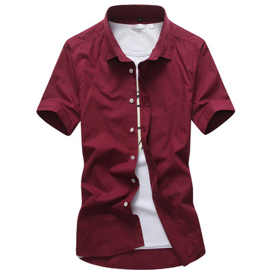 Meeste vabaaja särk lühikeste varrukate ja nööpidega