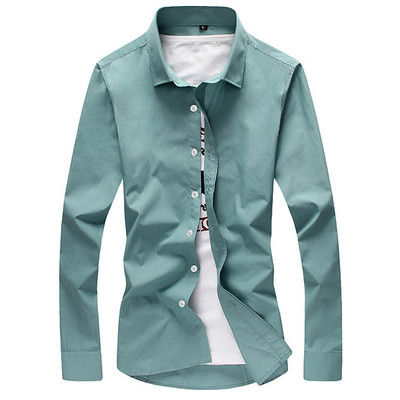 Meeste pikkade varrukatega särk ja aplikatsiooniga lilled krael