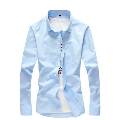 Meeste pikkade varrukatega särk ja aplikatsiooniga lilled krael