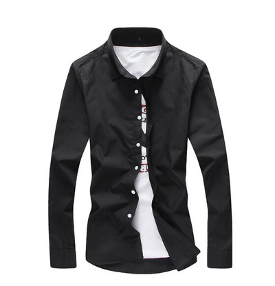 Meeste pikkade varrukatega särk ja aplikatsiooniga lilled krael