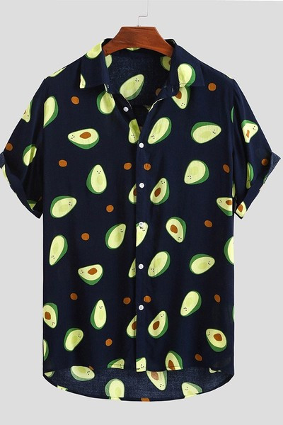 Kolmes värvitoonis vabaaja meeste särk krae ja lühikeste varrukatega